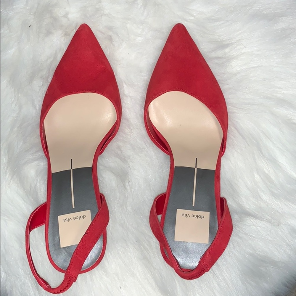 Red dolce vita heels